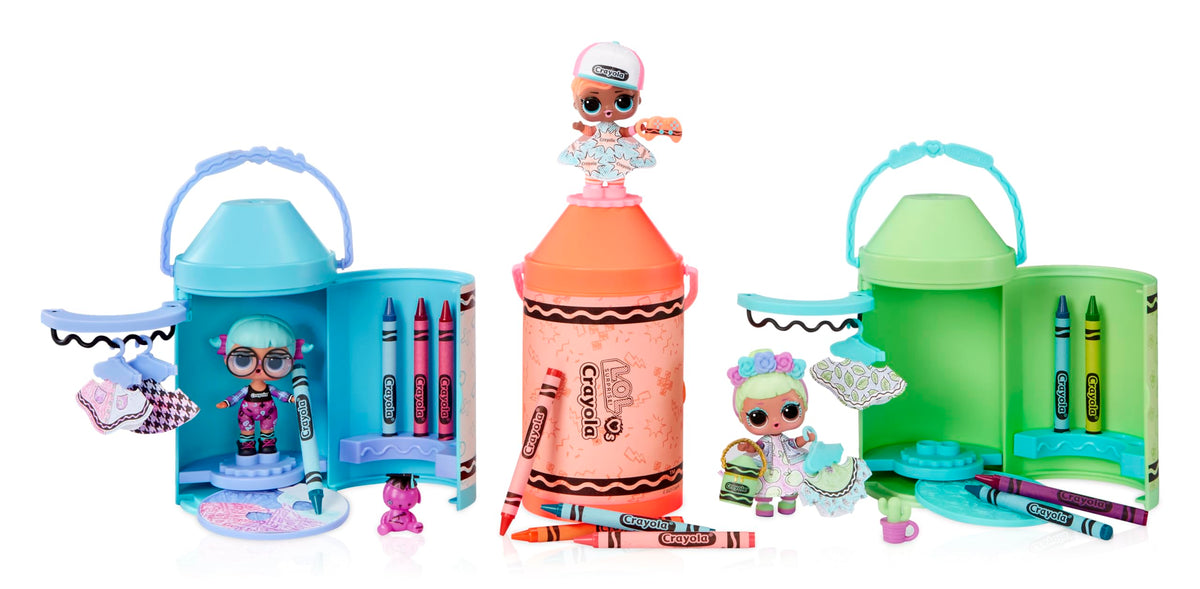 LOL Surprise Loves CRAYOLA Color Me Studio with Collectible Doll, Over 30+ Surprises, Paper Dresses & Accessories, Art Studio Packaging, Limited