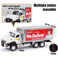 3 Pack City Diecast Semi Trucks Transport Set - Big Toy Garbage Truck, Oil Tanker, & Transport Vehicle Toy with Pull Back Action - 1/50 Scale Metal