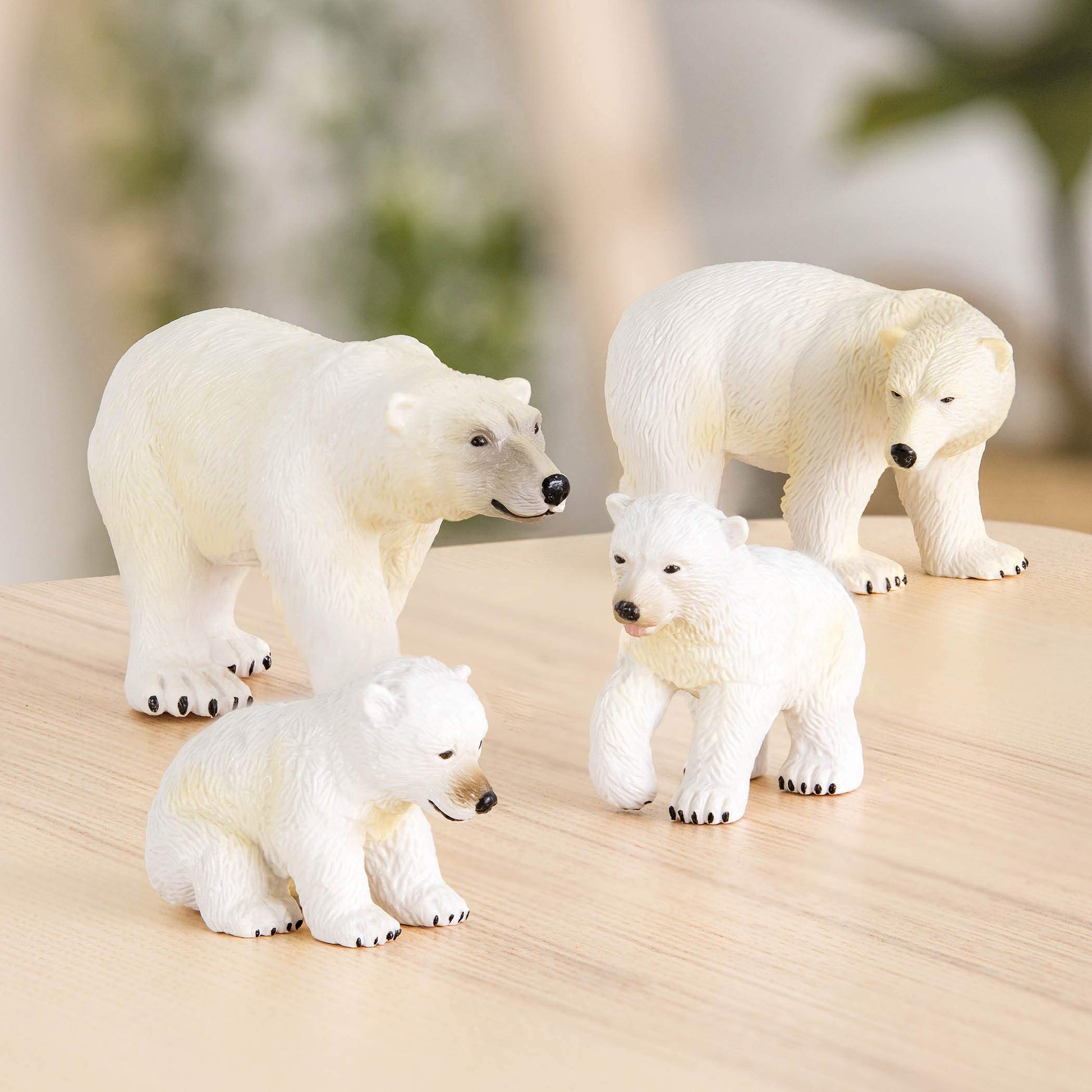 Terra by Battat Polar Bear Family Animal Figures, 4-Piece Arctic Set