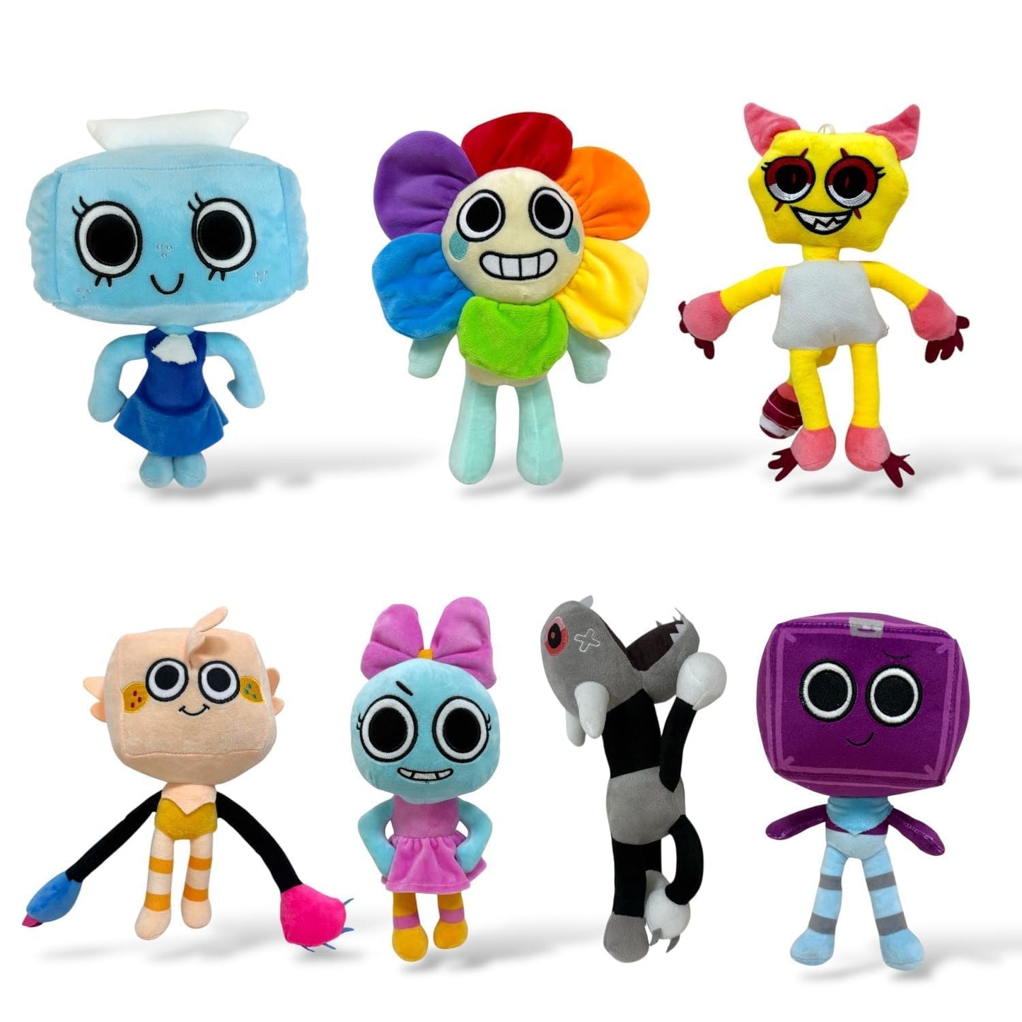 HappyToy Kid Plush Toys - Set of 7 Soft & Colorful Stuffed Plushies for Kids, Gifting, Cuddling, Travel & Play - Premium Quality Plush Toy Collection