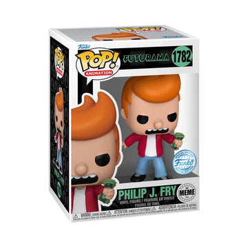 Funko Pop! TV: Meme - Fry - Futurama - Amazon Exclusive - Collectible Vinyl Figure - Gift Idea - Official Merchandise - Toys for Children and Adults