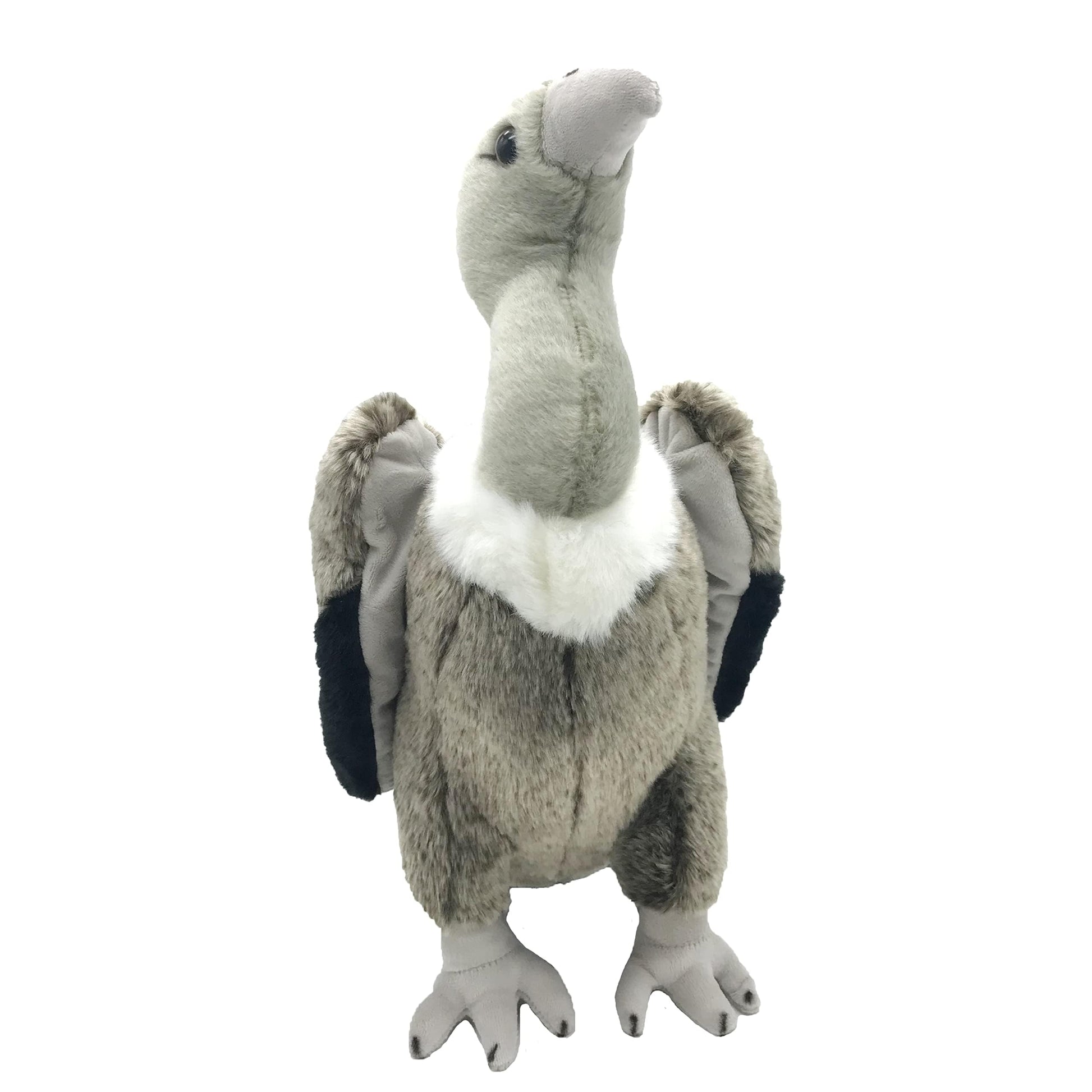 JIANEEXSQ Cute Life Like Vulture Stuffed Animal Plush Toy Simulation Cinereous Vulture Doll Children Birthday Gift 14in