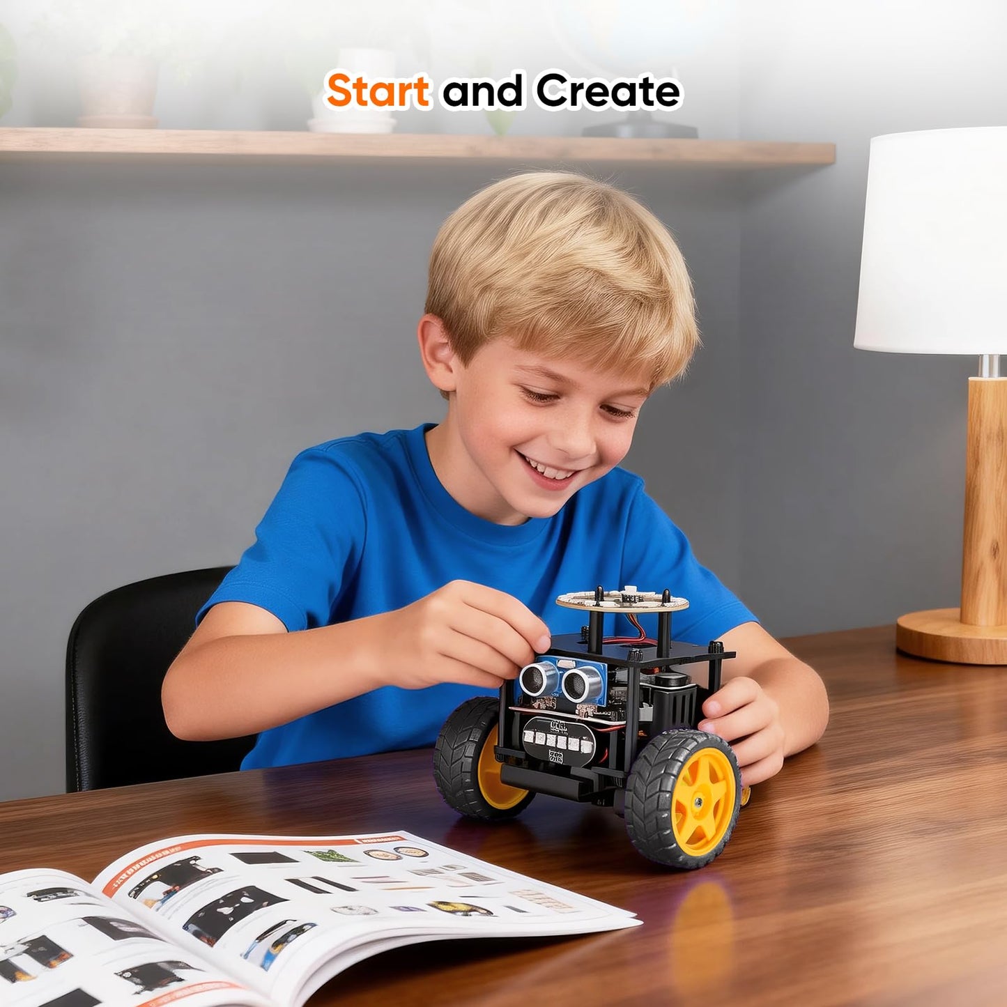 EggTailz Smart Robot Car Kit, STEM Toy for Kids 8-13