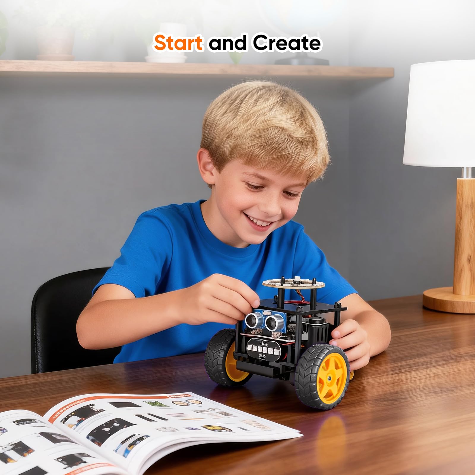 EggTailz Smart Robot Car Kit, STEM Toy for Kids 8-13