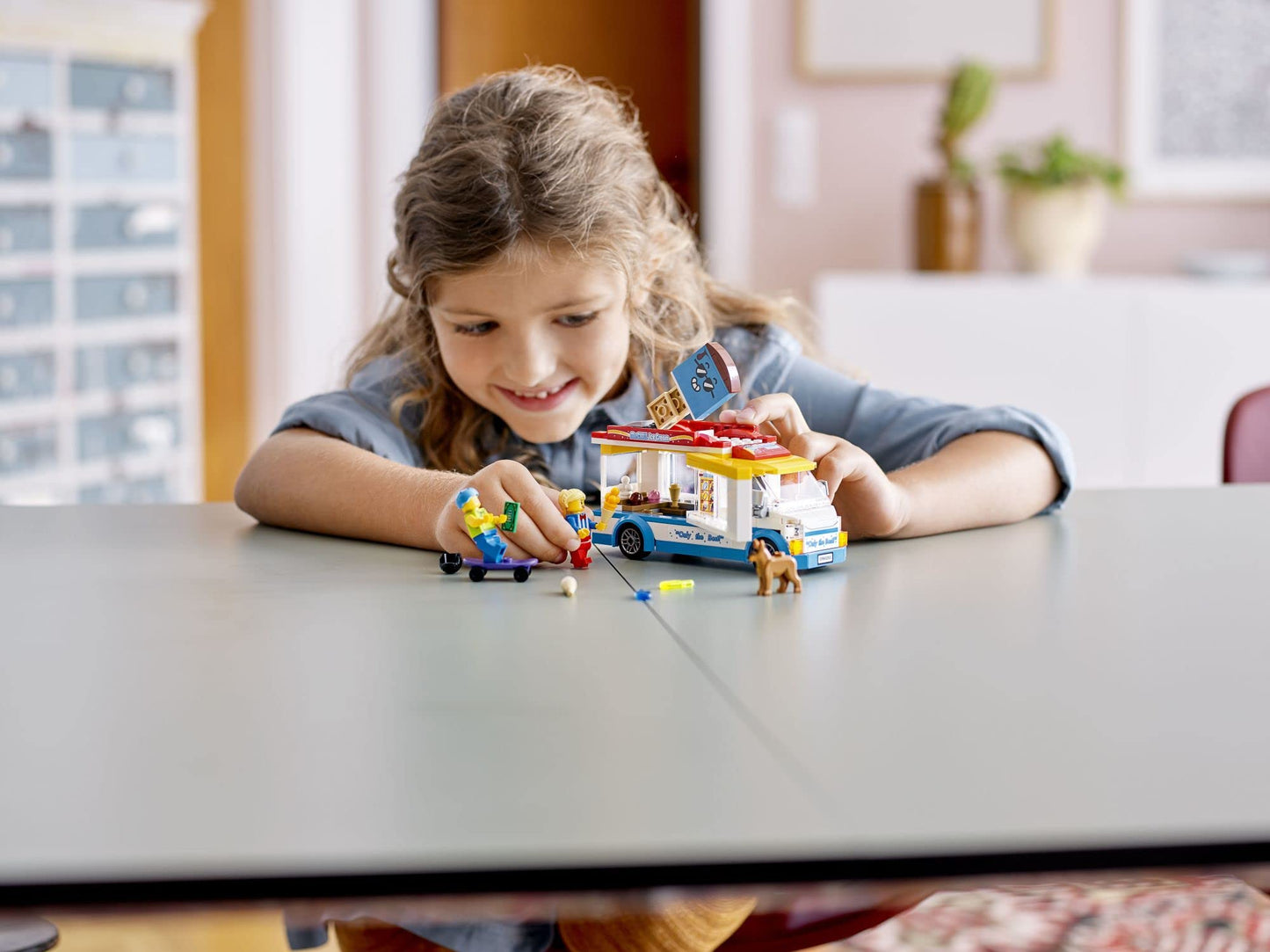 LEGO City Ice Cream Truck Van 60253 Building Toy Set - Featuring Skater Minifigures, Skateboard, and Dog Figure, Fun Gift Idea for Boys, Girls,