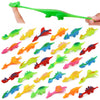 Pushmick 30 Pcs Slingshot Dinosaur Finger Toys, catapult toys as fun as slingshot chicken, cute shapes, more colors, Great for Flying Games and Party