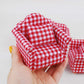 NWFashion Miniature Dollhouse Furniture 1/12 Scale Sofa Chair Sets with Beer (RED)