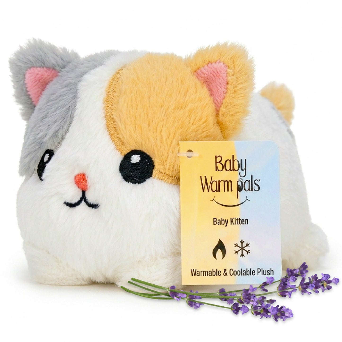 Warm Pals Baby Kitten, Small 3x5 Microwavable Comfort, Heated Plushie for Warmth, Calming Anxiety, Relaxing Bedtime Snuggles and Cozy Toys for Kids