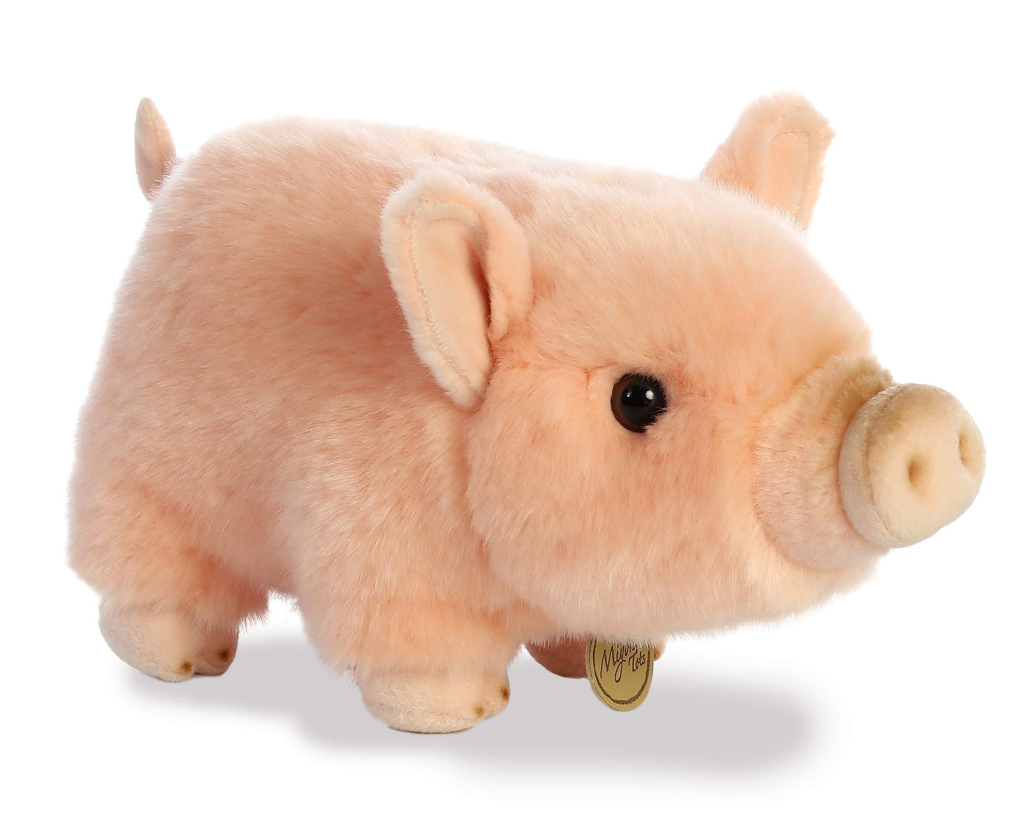 Aurora® Adorable Miyoni® Tots Pot-Bellied Piglet Pink Stuffed Animal - Lifelike Details Make a Cherished Companion - Perfect for Decorating Bedrooms