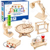 6-in-1 STEM Science Kits for Kids, Wood Arts and Craft Kits, STEM Toys for Boys Girls Age 8-12 5-7 8 10 12 13 14 Gift Idea, 3D Puzzles Building