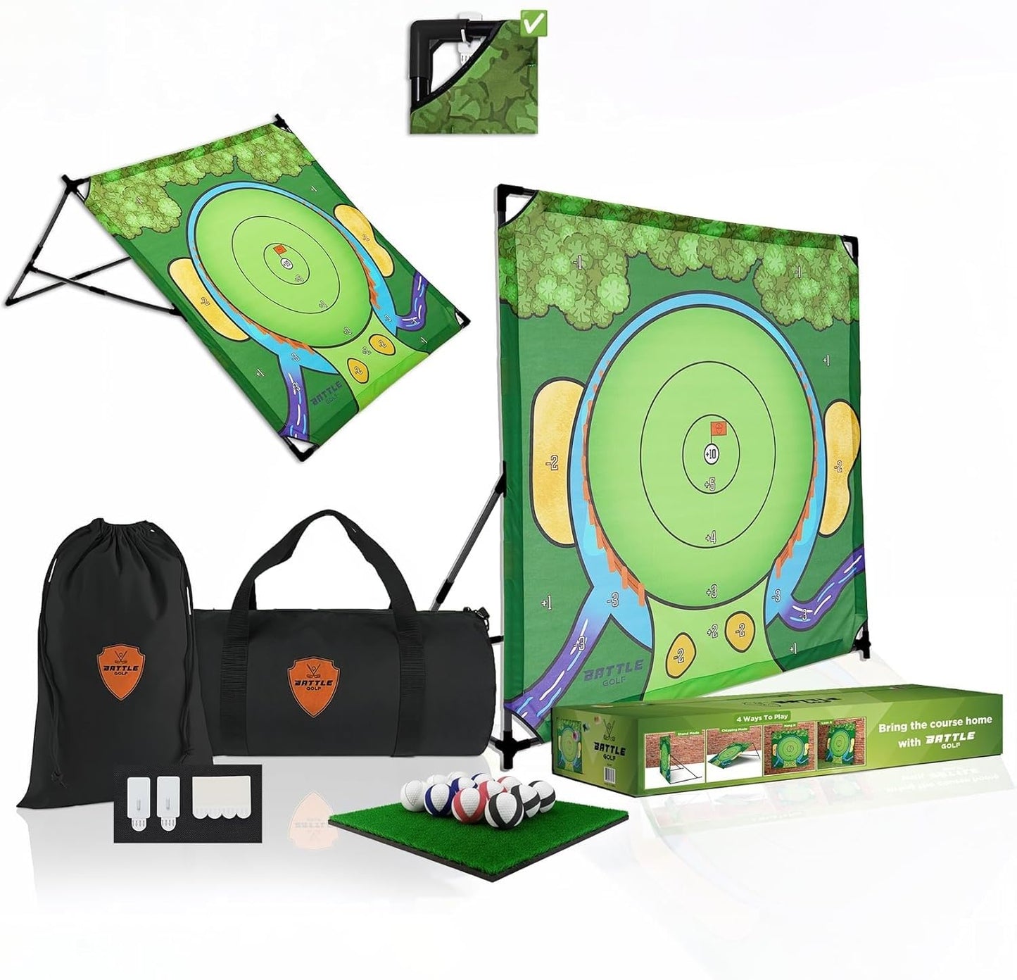 Battle Golf Chipping Game - The Original Portable Golf Game for Chipping Practice for Dads and Junior Golfers - Indoor and Outdoor (Standard