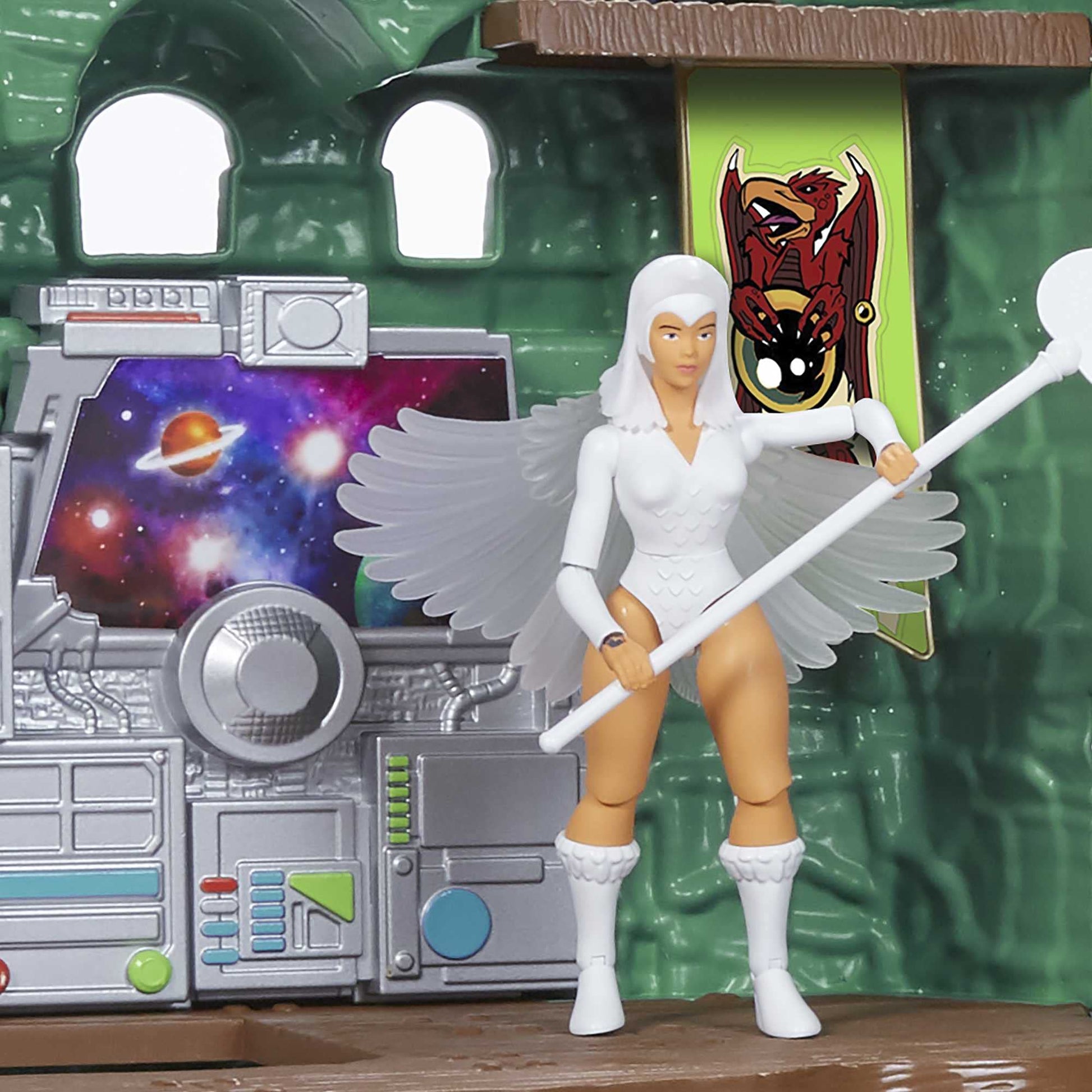 Masters of the Universe Mattel Masters of the Universe Origins Playset & Action Figure, Castle Grayskull with Scorceress, MOTU Toy, 4 Rooms, Trap Door