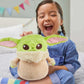 Mattel Star Wars Grogu Plush 12-inch Toy Figure, Soft 'n Fuzzy Character Doll with Sounds, Press Hands to Activate