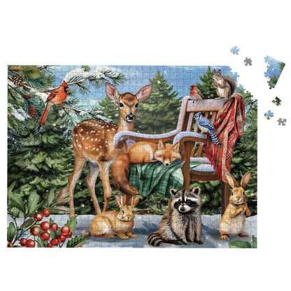Briarwood Lane Winter Jigsaw Puzzle 1000 Pieces Adult Finished Size 29.5x19.68 Snow Day Friends Puzzle for Game Night