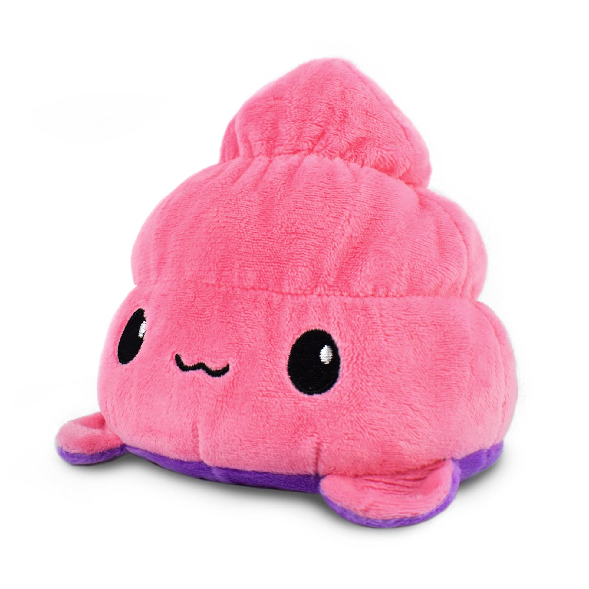 TeeTurtle - The Original Reversible Spooky Dookie Plushie - Pink + Purple - Cute Sensory Fidget Stuffed Animals That Show Your Mood - Perfect