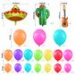 Mexican Fiesta Party Decorations 134 PCS Fiesta Balloon Garland Arch Kit Cactus Sombrero Guitar Balloons for Taco Twosday Birthday Decorations Baby