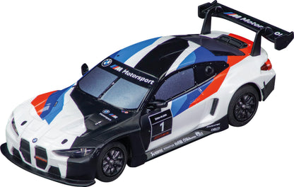 Carrera Hybrid Racing Car BMW M4 GT3 BMW M Motorsport, No.1 1:50 Scale Front and Rear Lights USB-C Rechargeable RC Additional Vehicle
