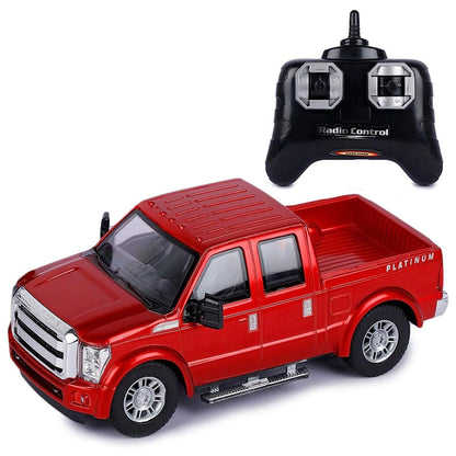 Liberty Imports RC F-350 Super Duty Toy Pickup Truck, Officially Licensed Full Function R/C Radio Remote Control Car Genuine 1:28 Scale Vehicle (Red)