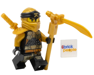 LEGO Ninjago: Cole Crystalized (Golden Ninja) Minifigure with Dual Gold Weapons