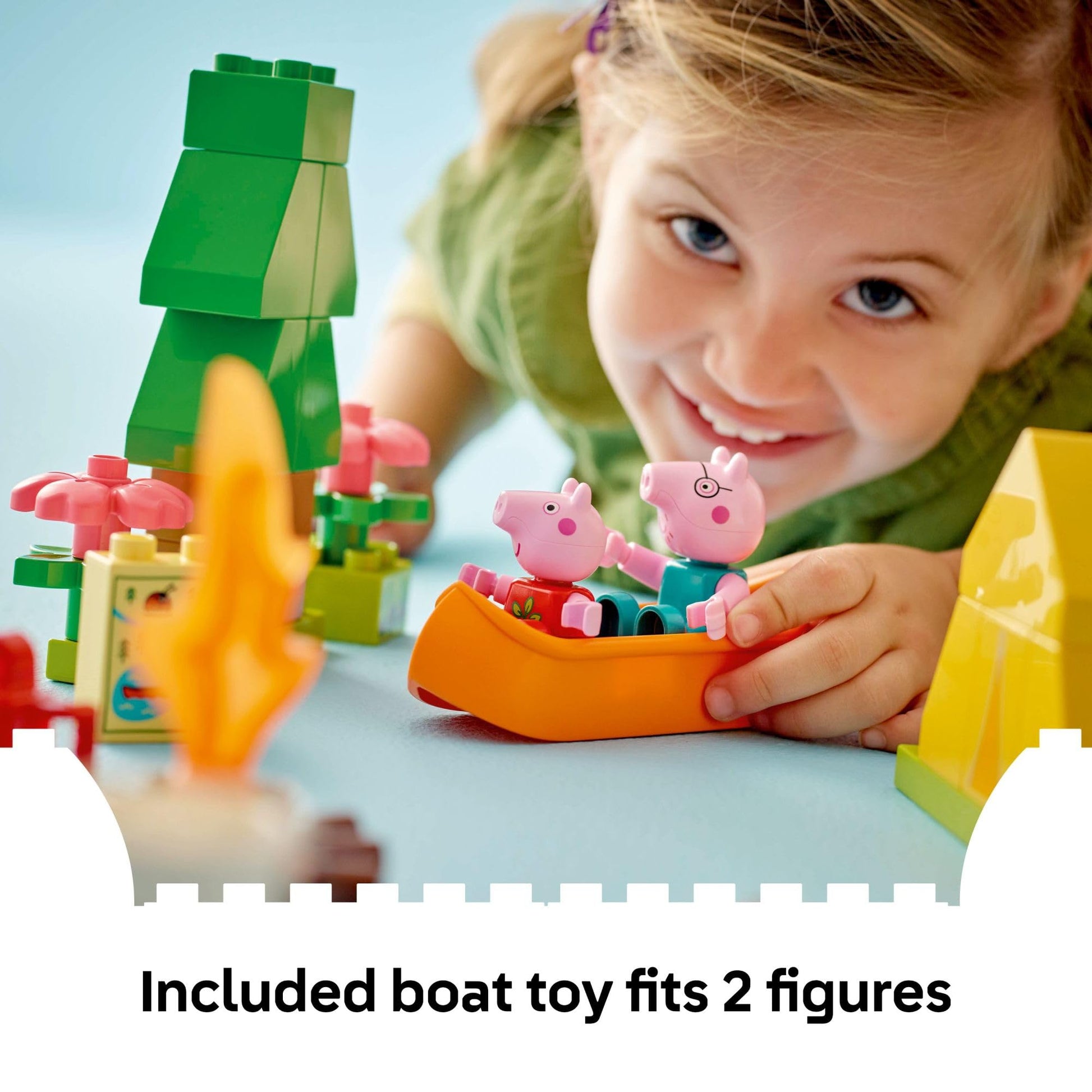 LEGO DUPLO Peppa Pig Camping Trip Toddler Learning Toy - Sensory Toy for Creative and Developmental Play - Fun Birthday Gift for Peppa Pig Fans, Kids