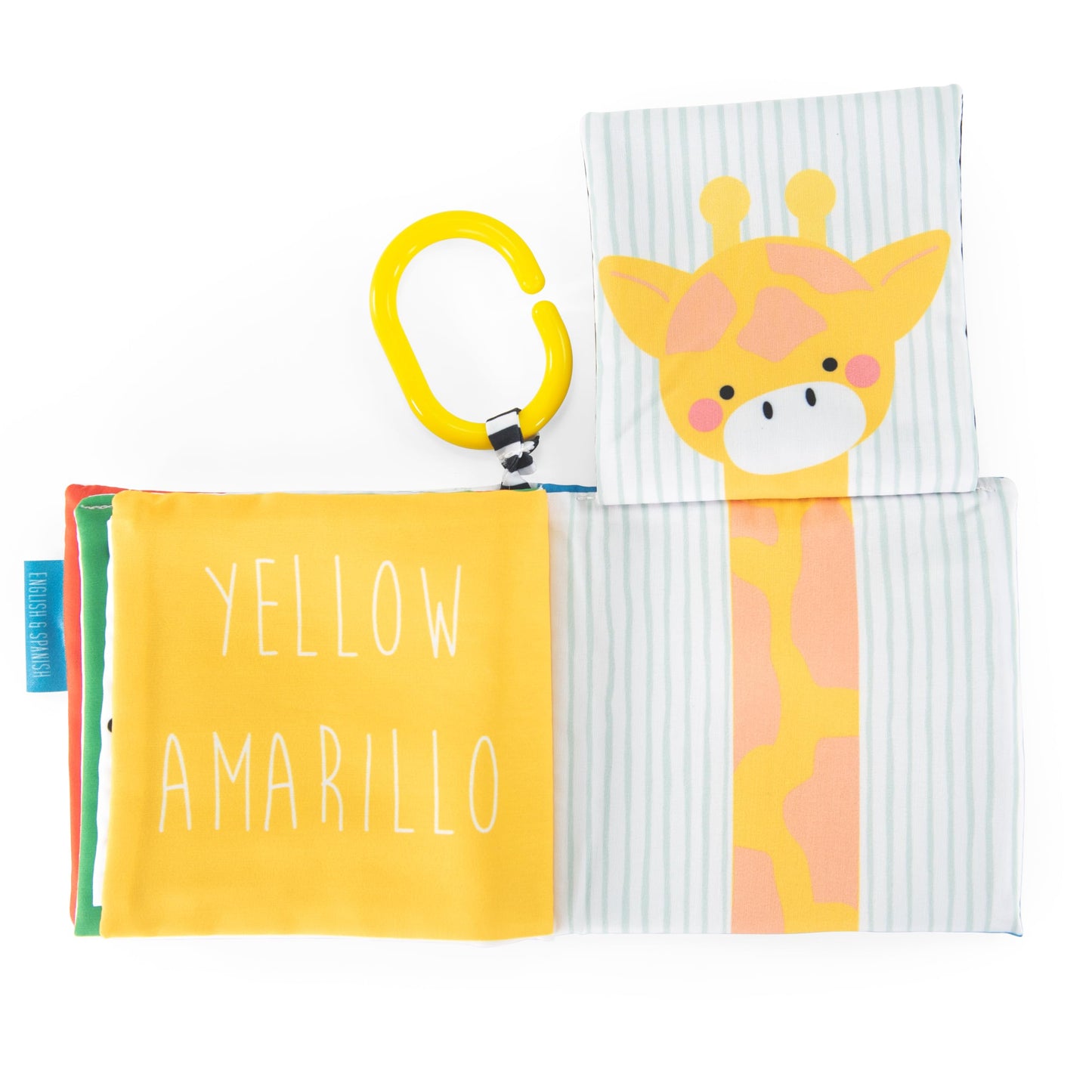 Sassy Peek-a-Boo Activity Book with Attachable Link for On-The-Go Travel, Sensory Play, Black & White, Ages 0+ Months