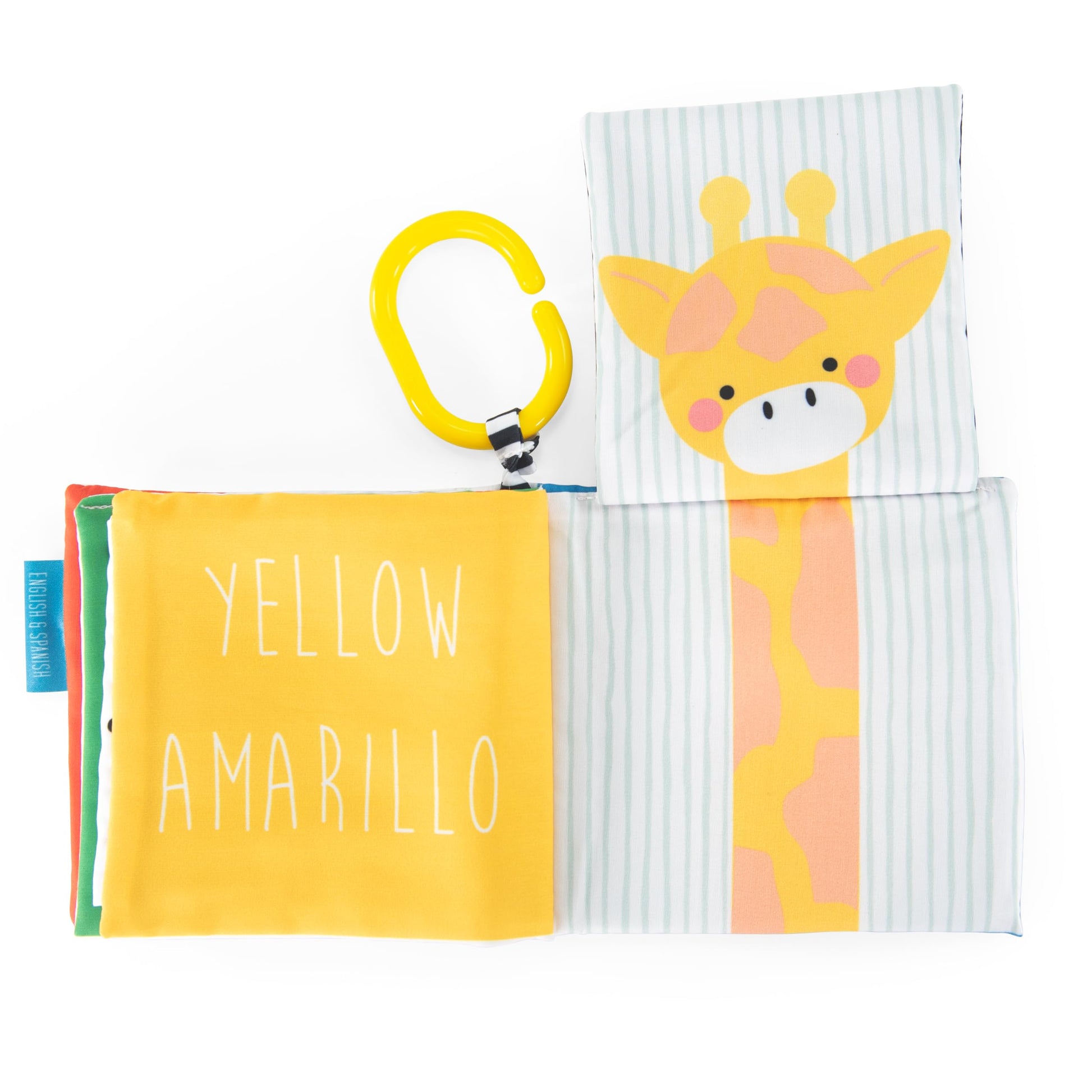 Sassy Peek-a-Boo Activity Book with Attachable Link for On-The-Go Travel, Sensory Play, Black & White, Ages 0+ Months