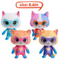 YXCTZKVX Super Cat Plush Toy - Set of 4 Soft Stuffed Animals - Sparks, Buddy, Ginny, Bitsy - Adorable Kitties Gift Set for Children(8Inch)