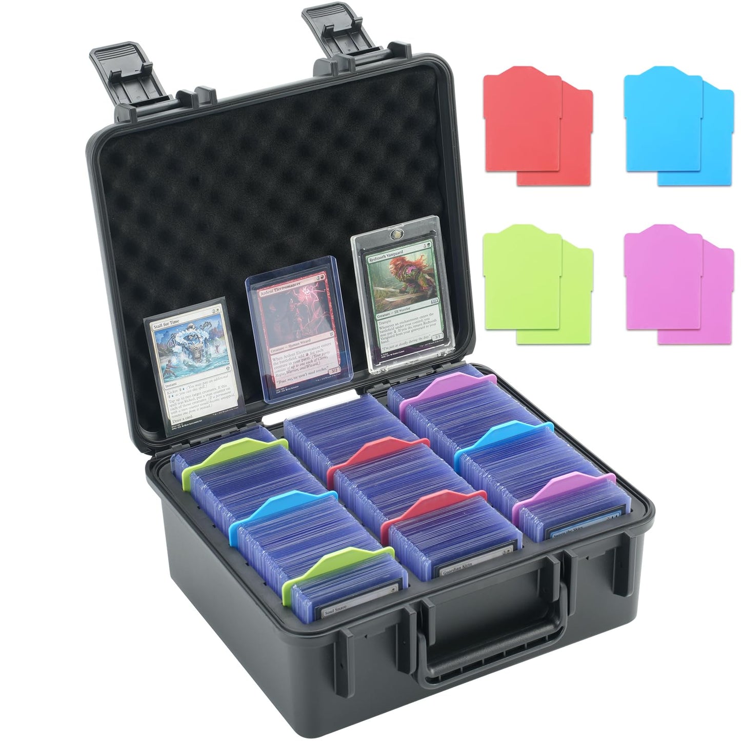 Migitec Toploader Storage Box for 3" x 4" 35PT Rigid Card Holder, Hard Case for Trading Cards, Top Loaders and Sport Cards, Also fit Magnetic Card