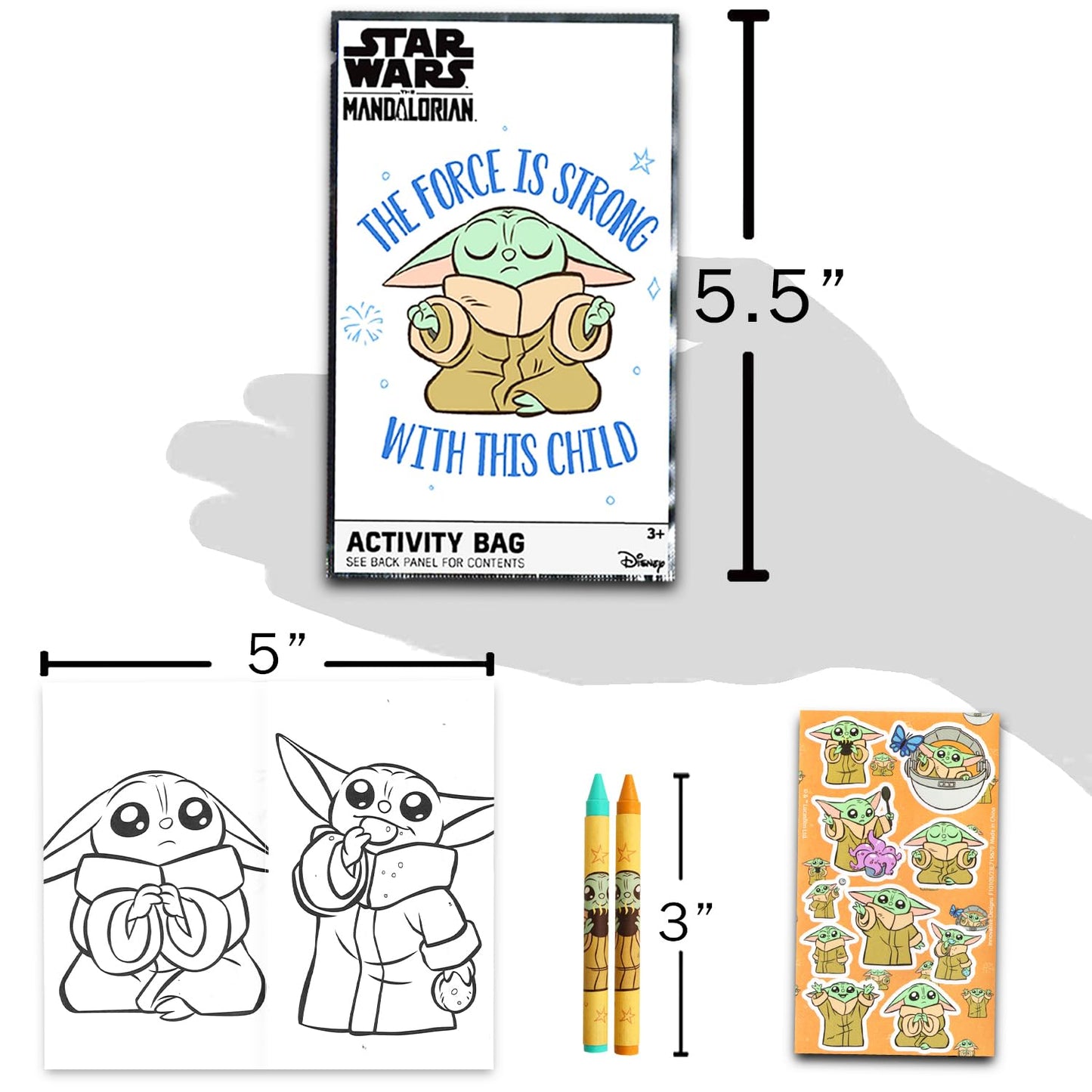Baby Yoda Party Favors for Kids Bundle - 24 Mini Activity Packs