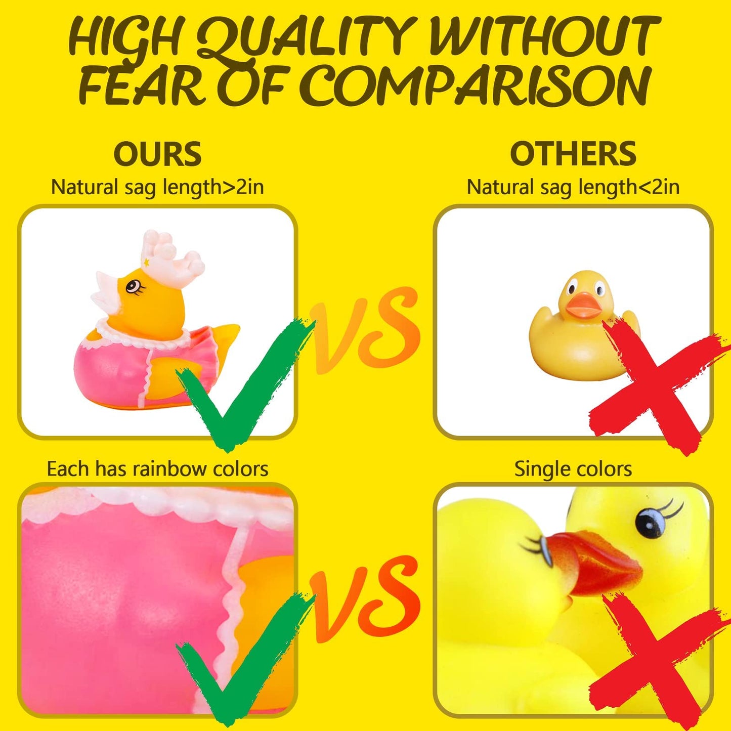 100 Pack Rubber Ducks in Bulk, Assorted Duckies for Jeeps Ducking, Rubber Duckies for Baby Bath Toys, Kids Bath Pool Toys Birthday Gifts Party Favors