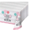 Creative Converting Enchanting Elephants Girl Paper Tablecloth, 1 ct