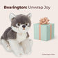Bearington Lil' Nanook Wolf Stuffed Animal - 7" Soft, Cuddly, and Realistic Wolf Plush Toy with Floppy Body - Adorable Lifelike Wolves Stuffie Gift