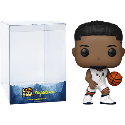 Funko Z i o n Williamson: P o p ! Basketball Vinyl Figurine Bundle with 1 Compatible 'ToysDiva' Graphic Protector (130-57632 - B)