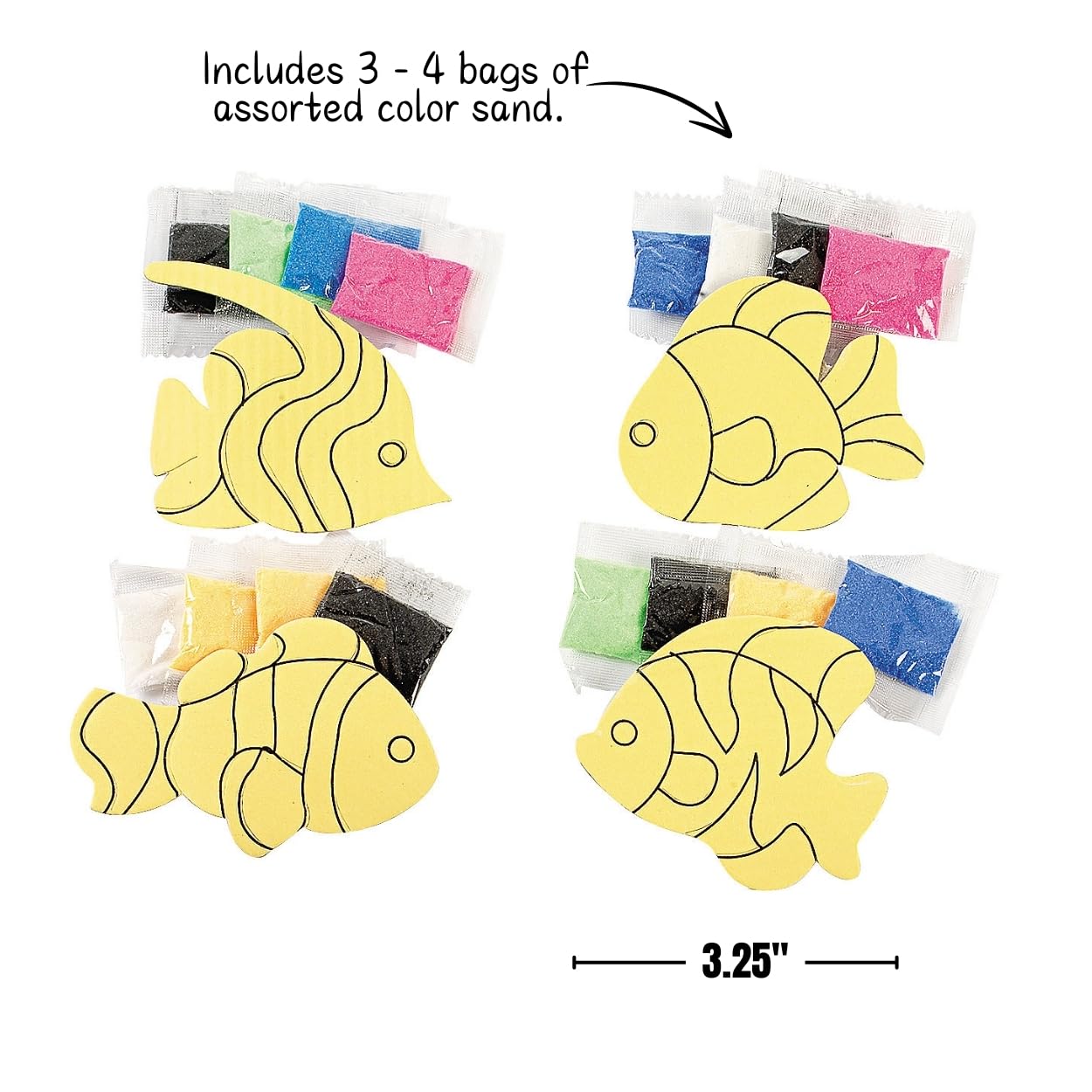Fun Express Fish Sand Art Magnet Craft Kit - VBS 2026 Vacation Bible School Supplies/Decor - Crafts for Kids and Fun Home Activities