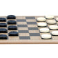 Regal Games - Reversible Wooden Board for Chess, Checkers & Tic-Tac-Toe - 24 Interlocking Wooden Checkers and 32 Standard Chess Pieces - for Age 8