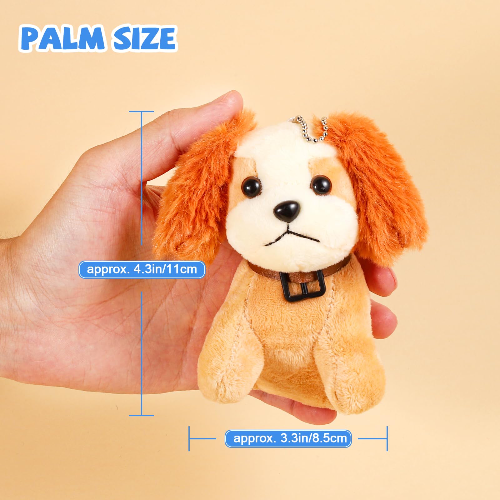 Niceup 10Pcs 4.5in Small Stuffed Animals Plush Puppies Bulk Adopt Dog Party Favors Cute Little Paw Pup Soft Plush Toys Doll for Pawty Birthday Goodie