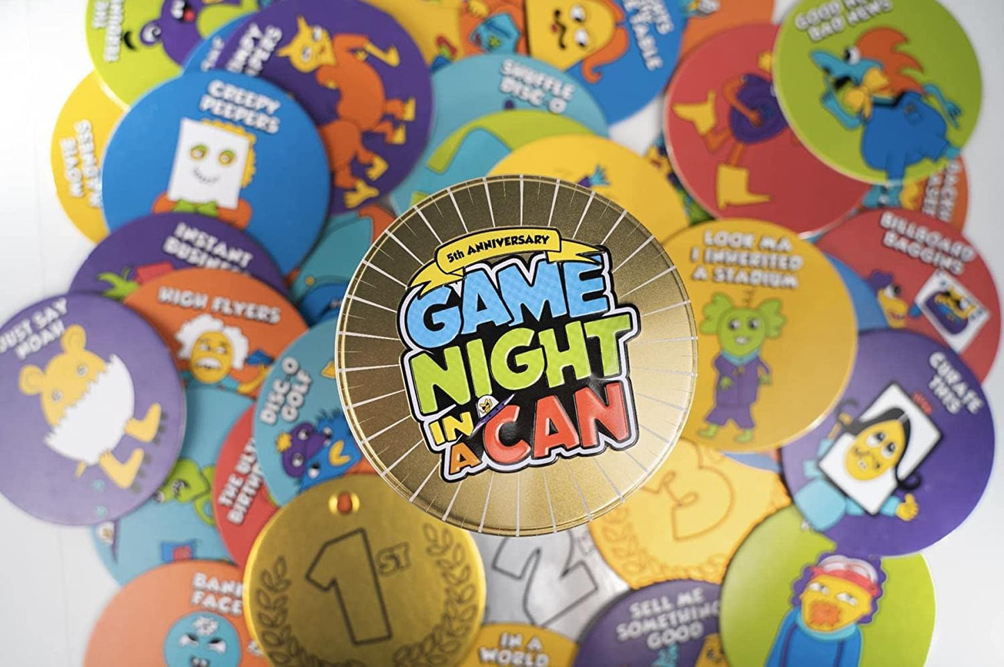 Game Night In A Can Barry & Jason Games & Entertainment 5th Anniversary Edition - Fun and Creative Card Game for Family Night or Any Gathering