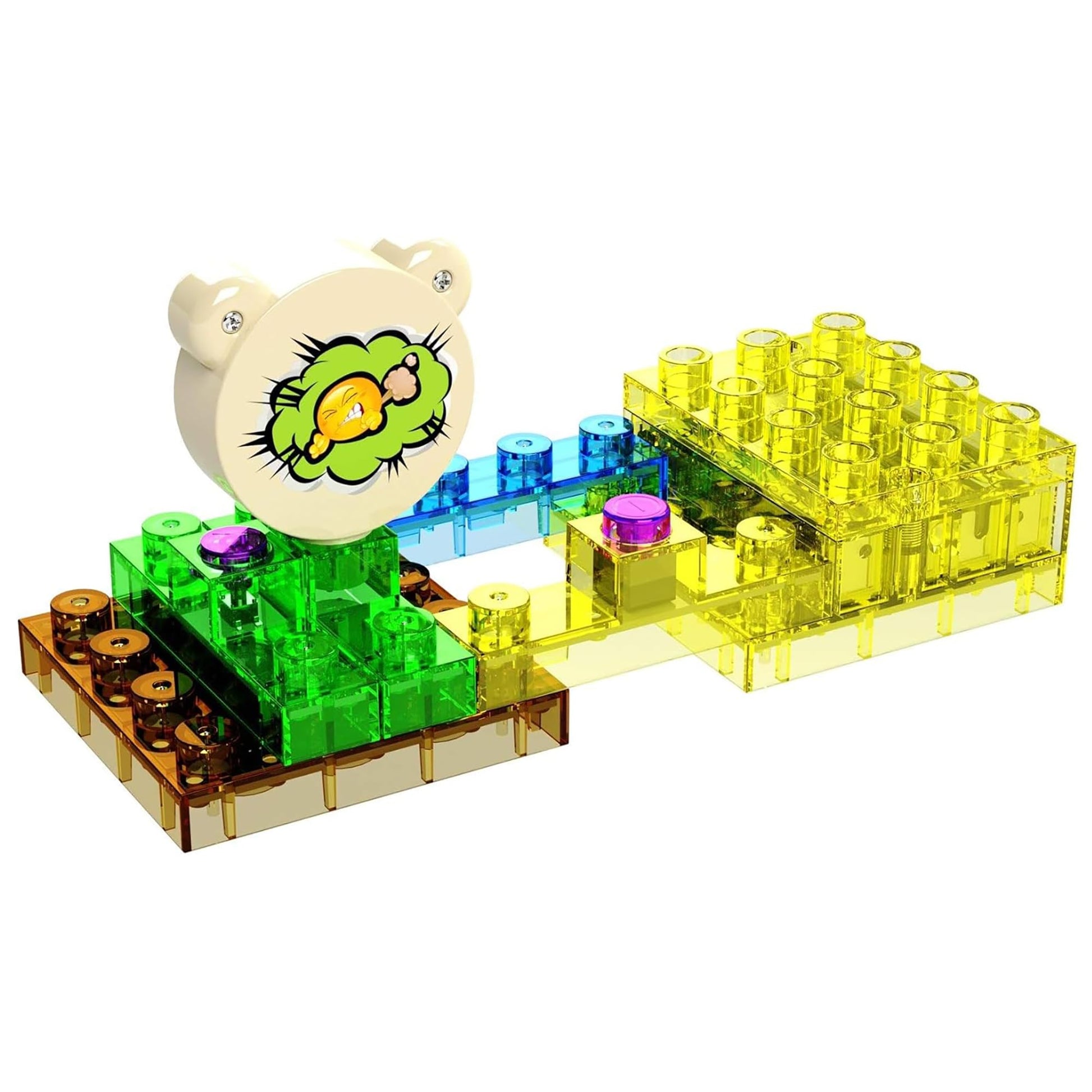 E-Blox Building Blocks STEM Circuit Kit, Build Your Own Burp & Fart Machine, Add Funny Sounds to Brick & Structure Science Projects, Birthday & Gag