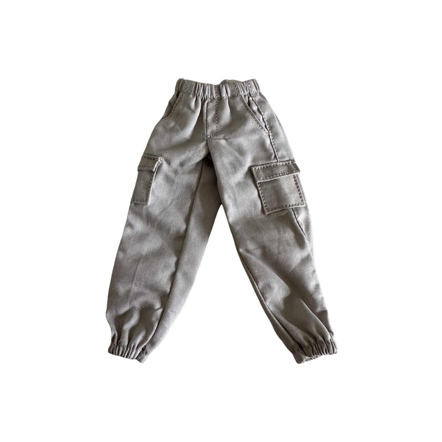 1/12 Action Figure Clothes,1:12Scale Solider tapered cargo pants,Casual Pants for 6" Action Figures,Fashion Pants only (Light Grey)