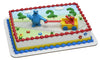 DecoSet® Sesame Street® Let's Play Cake Topper, 2-Piece Birthday Cake Decoration with Cookie Monster and Elmo in a Free-Wheeling Wagon, Ready to Use