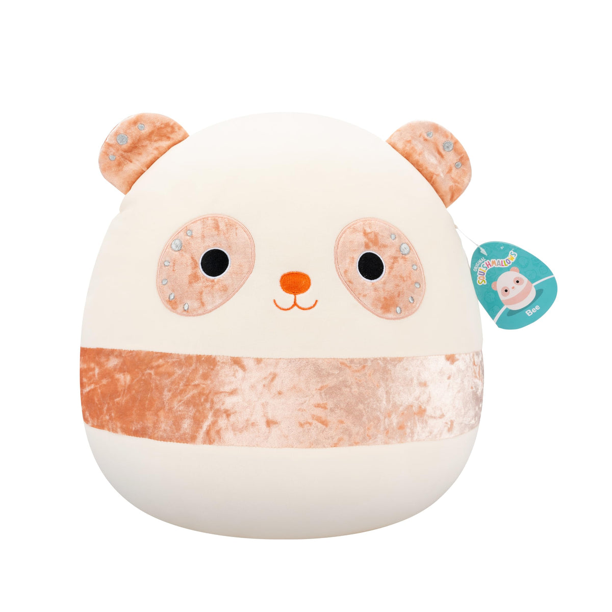 Squishmallows Original 14in Bee the Peach Velvet Panda - Official Jazwares Plush (Large)