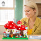 Vziimo Mushroom House Building Set, Creative Mushroom Garden Model Kits for Adults, 1346PCS Micro Bricks Collectible Ideals Gifts for Teens 14+