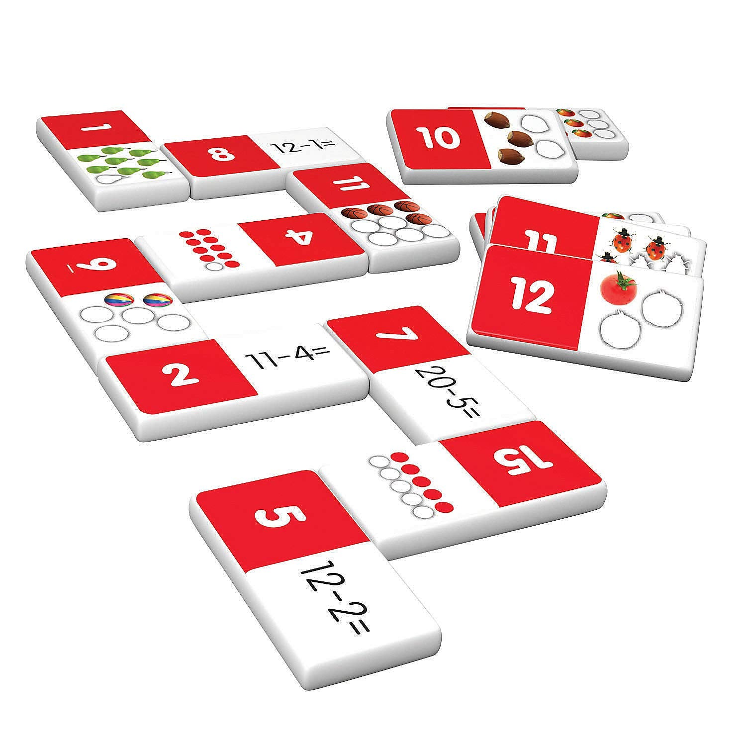 Fun Express Subtraction Dominoes - 28 Pieces - for Kids