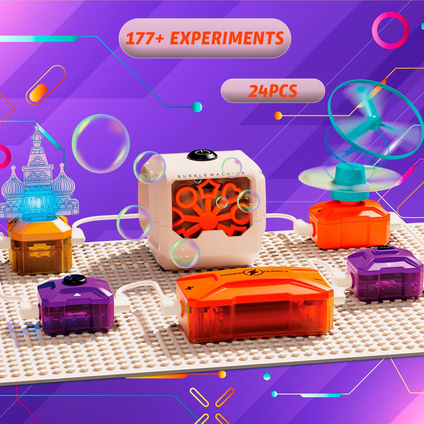 Science Kits for Kids, 177+ Projects Circuit Exploration Kits Educational Electronics Toys for Boys & Girls Hands-On Engineering Toy, Birthday
