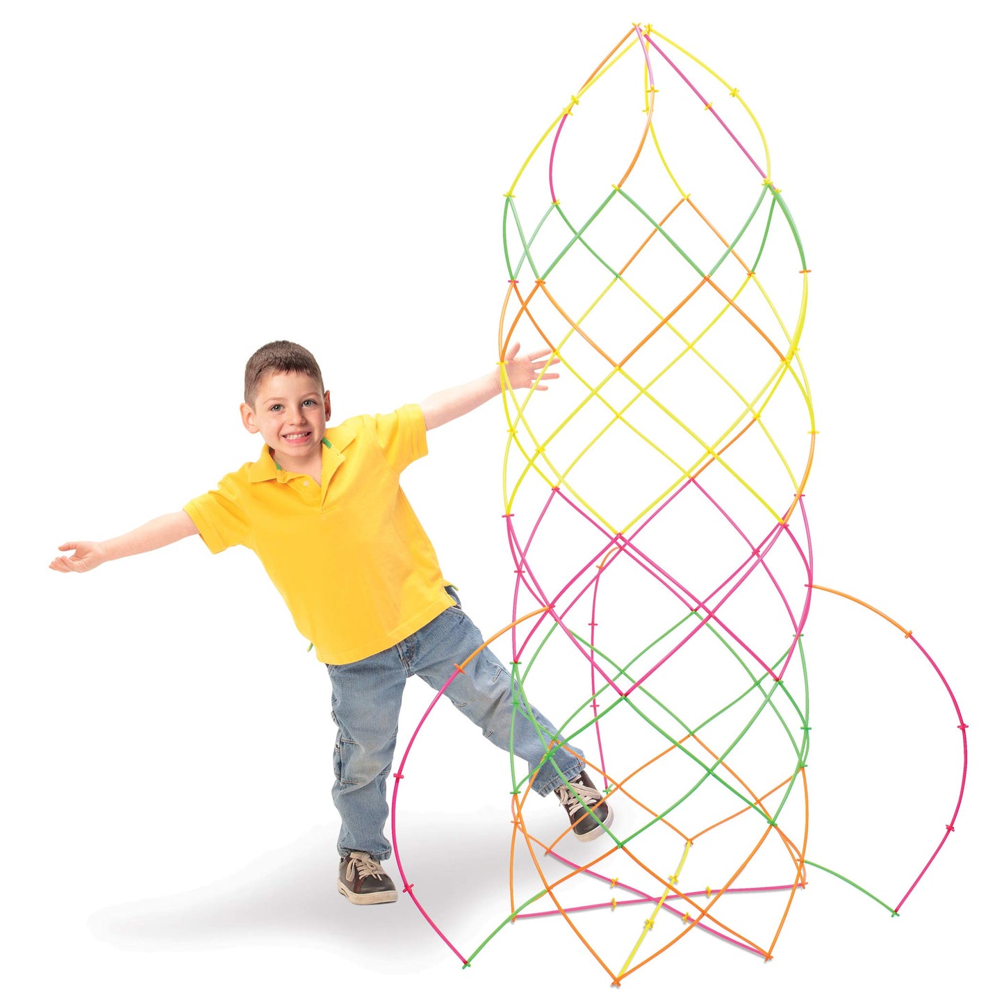 Roylco Neon Straws & Connectors Set Building Kit