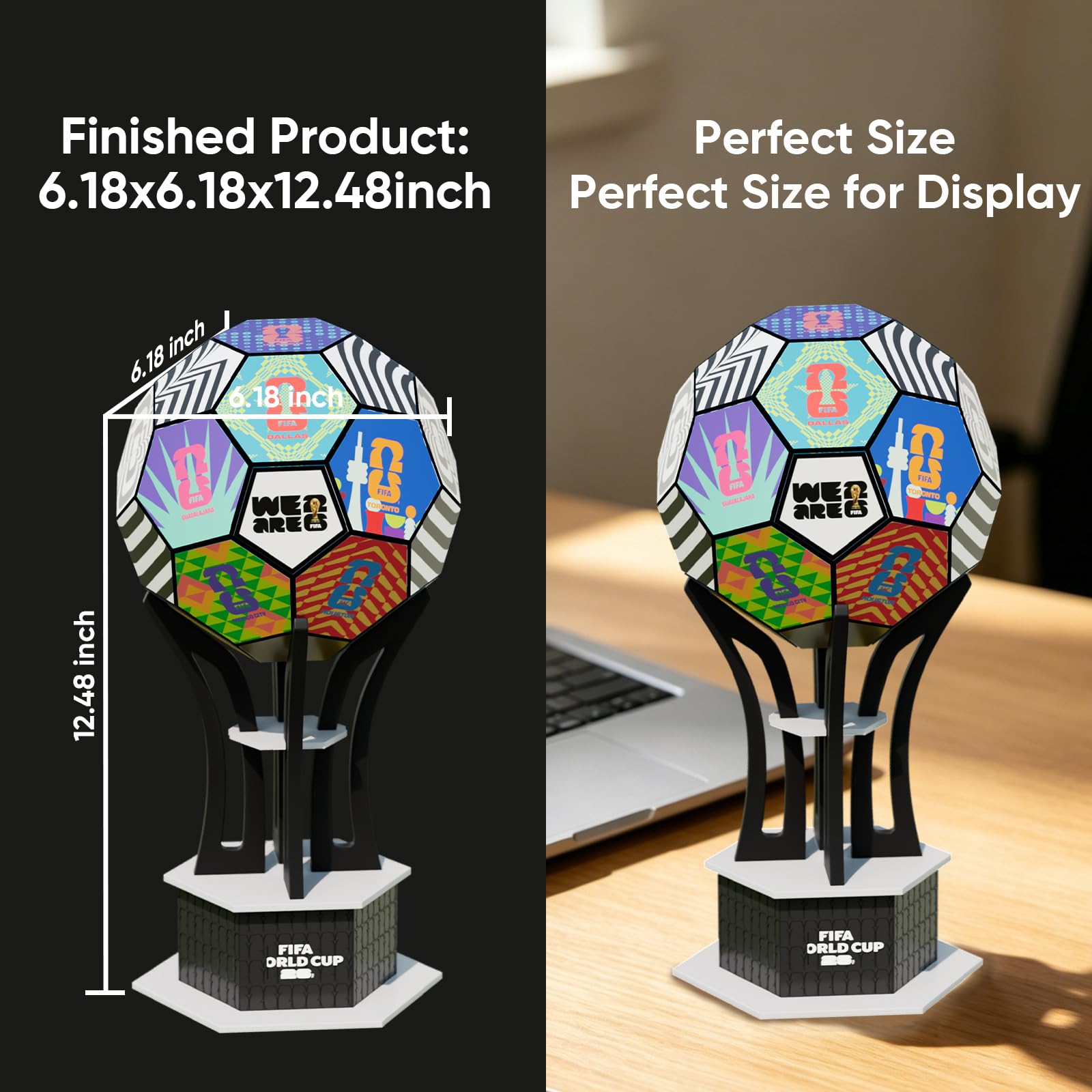 WoodLux FIFA World Cup 2026 3D Wooden Puzzle Desk Decor-Host Cities
