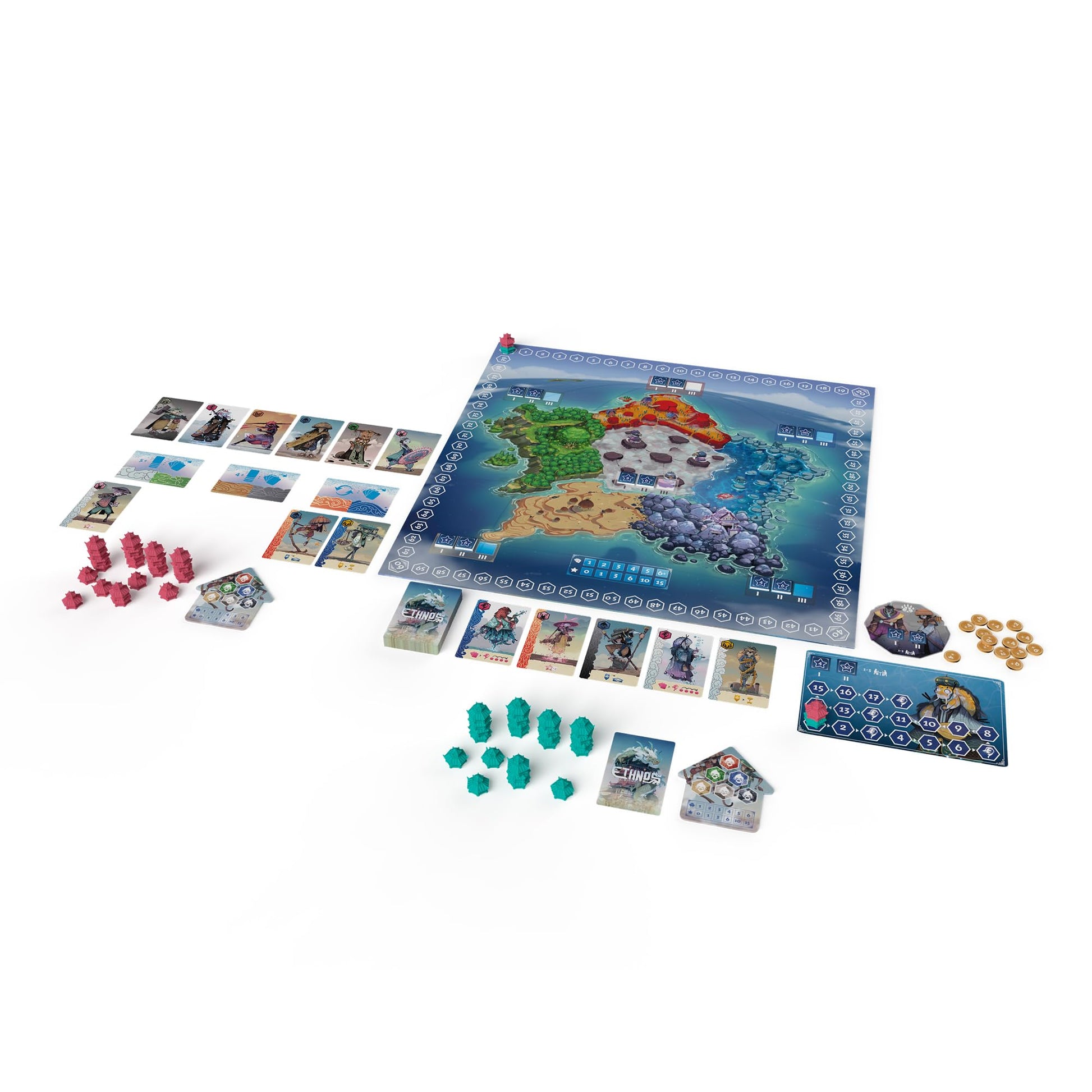 Ethnos Board Game (2nd Edition) - Command Powerful Clans! Area Control Strategy Game for Kids & Adults, Includes Solo Mode, Ages 14+, 1-6 Players, 45