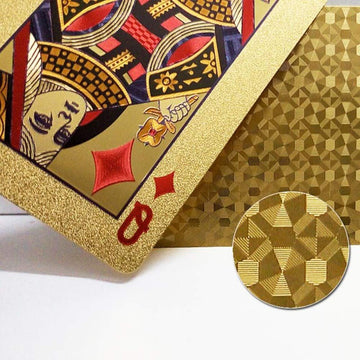 IvyMei 2 Pack Diamond Playing Cards Waterproof Gold Silver Foil Playing Cards Plastic Poker Cards High Flexible (Silver+Gold Diamond)