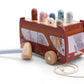 Speedy Monkey Bus Pounding Bench, Pull-Along Bus with Hammering Activity, 8 Wooden Characters, Enhances Hand-Eye Coordination, Safe Design, Non-Toxic