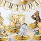 9PCS Classic Winnie Centerpieces Decorations, Winnie Honeycomb Centerpieces for Birthday Party Baby Shower Decorations Table Centerpieces Table Topper